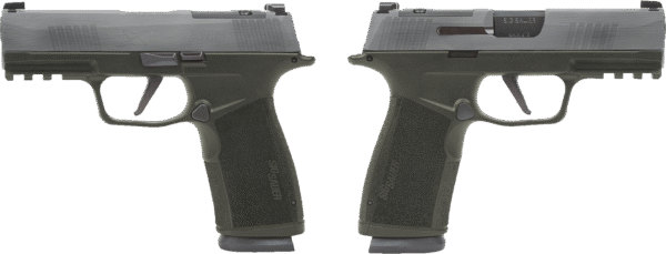 SIG SAUER P365 X-MACRO 9MM PSTL 3.7" CRUSHED SILVER BATTLEWORN 2-17RD MAGAZINES