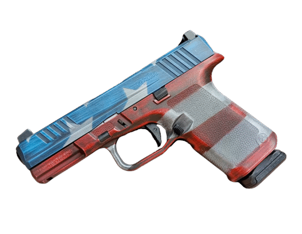 RUGER RXM 9MM PISTOL 4" AMERICAN FLAG O.R. 2-15RD MAGS - ORION EXCLUSIVE