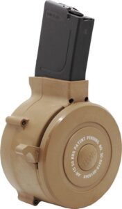 Iver Johnson AR-15 .223/5.56 50-Round Drum Magazine - Tan Polymer