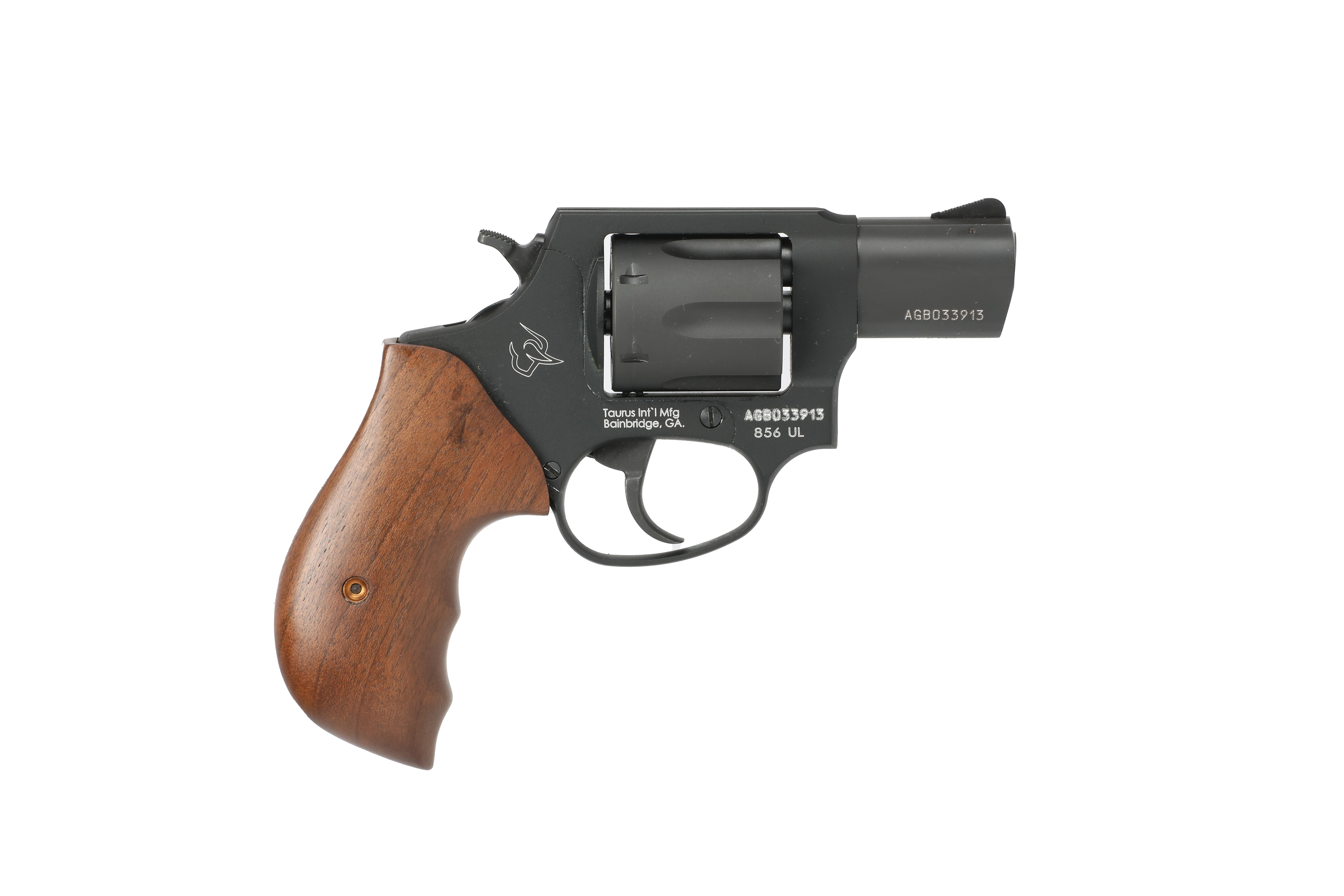 Taurus 856 Ultra Lite Revolver, .38 Special, Black/Walnut Grip, 2-Inch Barrel, 6-Shot