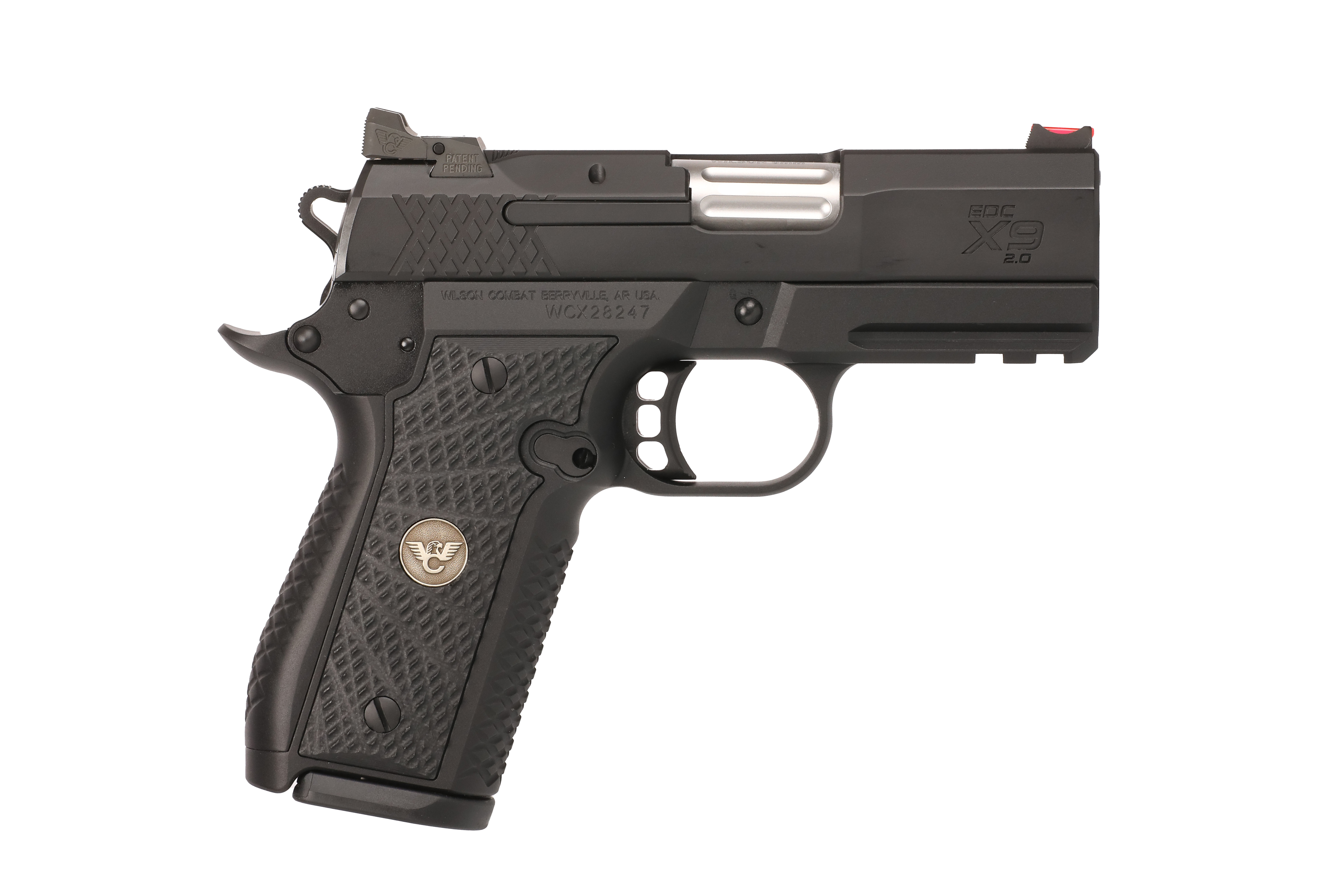 Wilson Combat EDC X9 2.0 Pistol, 9mm, 3.25-Inch, Black, Rail