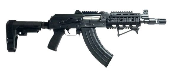 Zastava ZPAP92 Pistol, 7.62x39mm, 10-Inch Barrel, Black, SB3 Brace, 30-Round