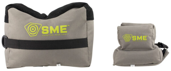 SME SMEGRF Front & Rear Gun Rest Inert Poly Bead Filled Shooting Bags, Suede Leather Topper, Non-Slip Bottom, 600D Polyester