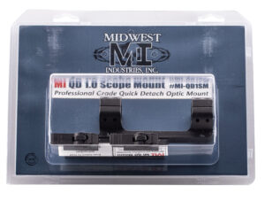 Midwest Industries MIQD1SM 1" QD Scope Mount/Ring Combo Black Hardcoat Anodized