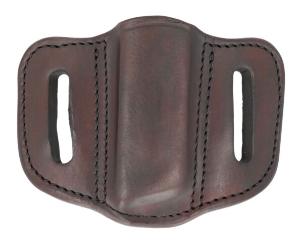 1791 Gunleather MAG12SBRA MAG1.2 Single Mag Holster Signature Brown Leather Belt Slide Compatible w/ Double Stack Ambidextrous