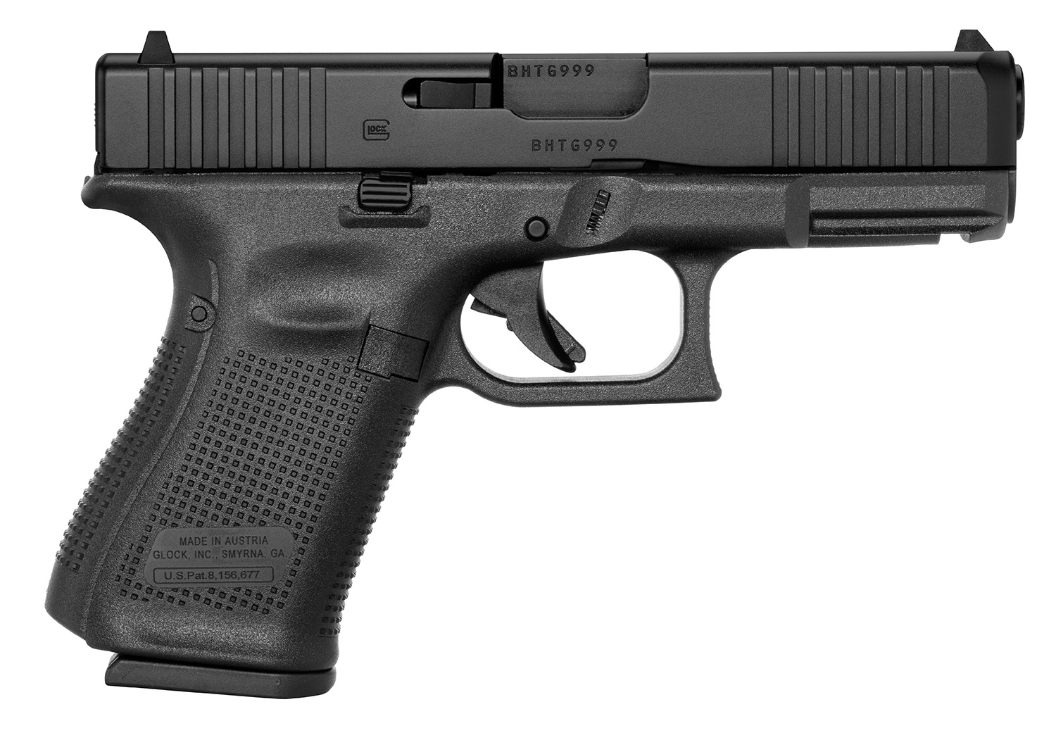 Glock G19 Gen5 Compact Pistol, 9mm, 4.02-Inch Barrel, 15+1