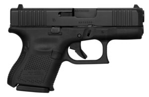 Glock UA265S201 G26 Gen5 Sub-Compact 9mm Luger 10+1 3.43" Black GMB Barrel, Black nDLC Serrated Slide, Black Polymer Frame, Black Textured w/Interchangeable Backstrap Grip, Ambidextrous, USA Made