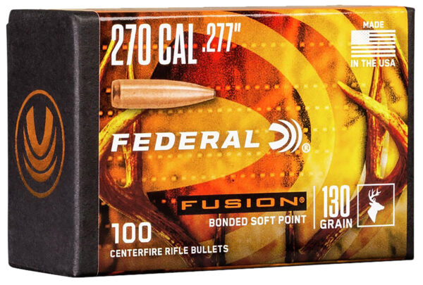 Federal Fusion Component Bullets, .270 Caliber 130gr Soft Point (100ct)