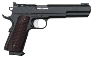 Dan Wesson 01840 Bruin 10mm Auto 8+1 6.03" Stainless Steel Barrel, Black Duty Serrated Stainless Steel Slide & Frame w/Beavertail, Brown G10 Grip, Ambidextrous