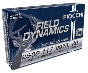 Fiocchi 2506B Field Dynamics 25-06Rem 117gr Pointed Soft Point 20 Per Box/10 Case