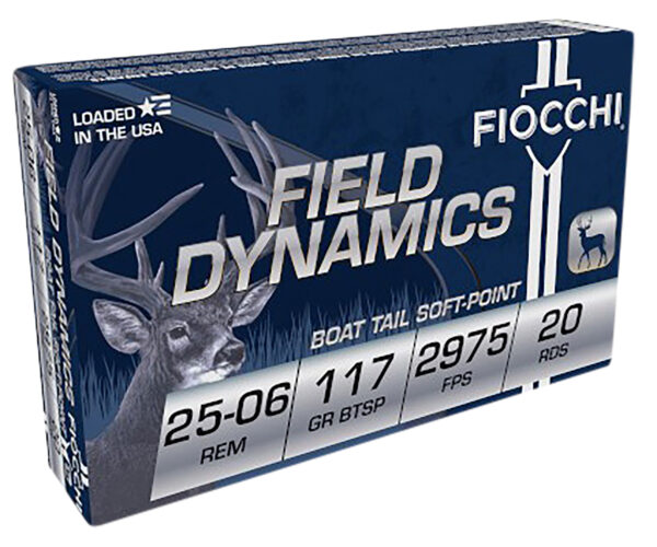 Fiocchi 2506B Field Dynamics 25-06Rem 117gr Pointed Soft Point 20 Per Box/10 Case