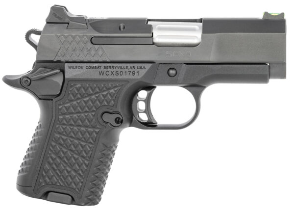 Wilson Combat SFX9 Sub-Compact Pistol, 9mm, 3.25-Inch Barrel, Black DLC, 15-Round