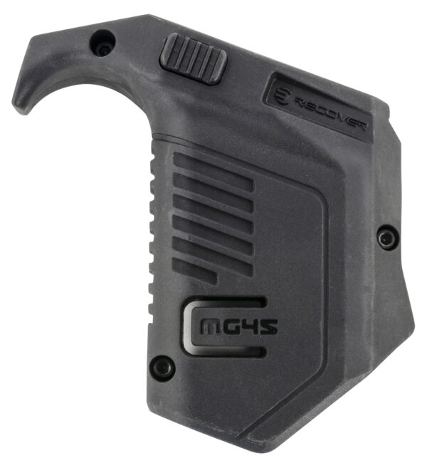 Recover Tactical MG4501 Angled Mag Pouch Double Stack, Black Polymer, 45 ACP/10mm Auto, Compatible w/ Glock