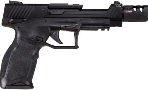 Taurus 1-TX22C151T10 TX22 Competition 5.40" 10+1 (3) Black Polymer Frame Black Anodized Ported Aluminum Slide with Optics Mount Aggressive Textured Black Polymer Grip Includes Compensator