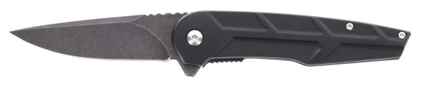 Schrade 1159329 Reckon 3.25" Folding Drop Point Plain Dark Stonewash D2 Steel Blade 4.40" Black Aluminum Handle