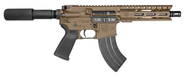 Diamondback DB15 Pistol, 7.62x39mm, 7-Inch, FDE, 28-Round