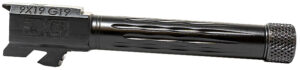 Faxon Firearms GB910N19LGQT Match Series 9mm Luger Compatible w/Glock 45/19 Gen2-5, Fluted Threaded Black Nitride Steel