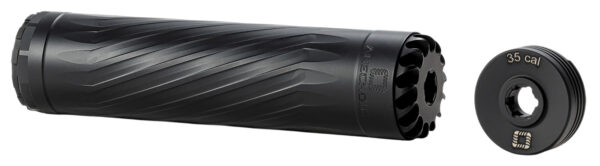 Anechoic X35B Anechox 35 35Cal/338Lapua/338/35Magnums Black Stainless Steel/Titanium 1 3/8"x24 w/ 1/2"x28 DTA