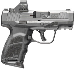 HK 81001131 CC9 9mm Luger 10+1/12+1 3.32" Black Polygonal Rifled Barrel, Optic Ready RMSc/407k Footprint/Serrated Steel Slide, Polymer Frame w/Picatinny Rail, Black Interchangeable Backstrap Grip