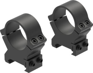 Leupold PRW2 1 inch high matte black Weaver-style scope rings, two-piece steel set