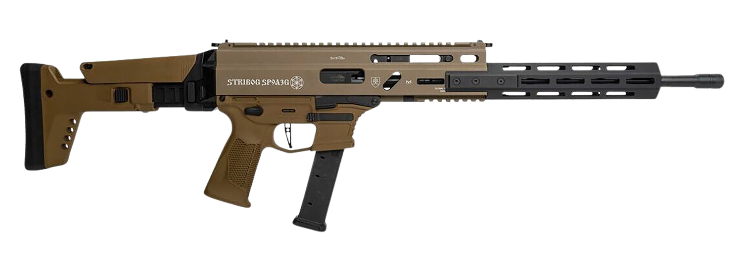 Grand Power Stribog SP9A3G Rifle, 9mm Luger, 16-Inch, FDE Receiver