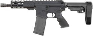 Rock River Arms BLK2132 LAR-15M 300 AAC Blackout 30+1 8" Black M-LOK Handguard, Black Aluminum Picatinny Rail Receiver, Black Polymer SB Tactical SBA3 Arm Brace, Black Hogue Rubber Grip