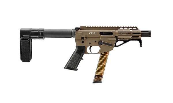 Freedom Ordnance FX-9P Pistol, 9mm Luger, 4-Inch Barrel, FDE, SB Mini Brace, 31-Round