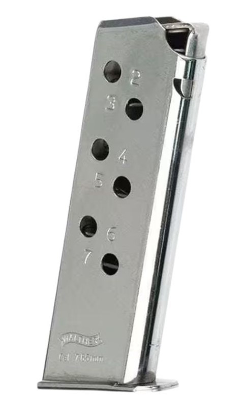 Walther PPK .32 ACP 7-Round Magazine, Nickel