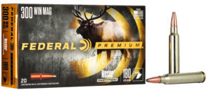Federal P300WD2 Premium 300WinMag 180gr Nosler Partition 20 Per Box/10 Case