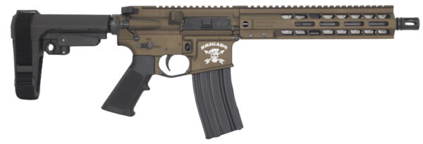 Brigade BM-15 Pistol, 5.56 NATO, 10.5-Inch Barrel, Midnight Bronze, SBA3 Brace