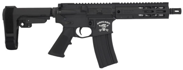 Brigade BM-15 Pistol, 5.56 NATO, 7.5-Inch Barrel, Black, SBA3 Brace