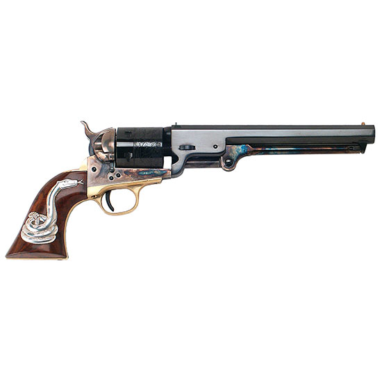 Cimarron Uberti 1851 Man With No Name Revolver, .38 Special, Rattlesnake Inlay Grip