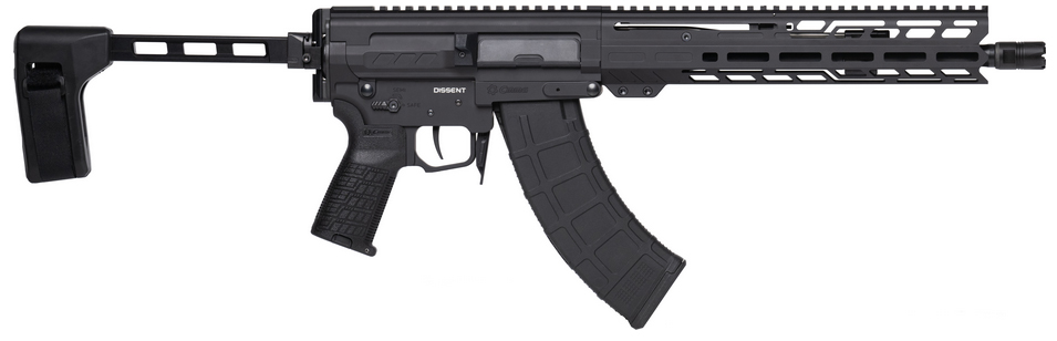 CMMG2086A9D0AAB CMMG DISSENT MK47 BRACED 7.62X39 12.5 ARMOR BLK
