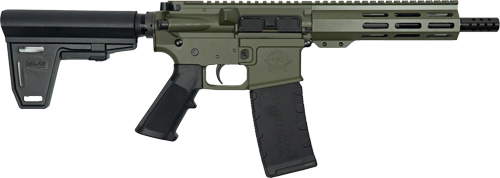 Great Lakes AR15 Pistol, .223 Wylde, 7.5-Inch Nitride Barrel, OD Green, 30-Round