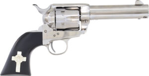 Cimarron Holy Smoker Revolver, .45 Colt, 4.75-Inch Barrel, White/Silver Cross Inlay, 6-Shot - view 2