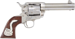 Cimarron Man with No Name Revolver, .357 Magnum, 4.75-Inch Barrel, Silver Snake Inlay, 6-Shot - view 2
