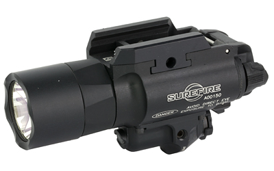 Surefire X400 Turbo Weapon Light with Green Laser, 600 Lumens, Black