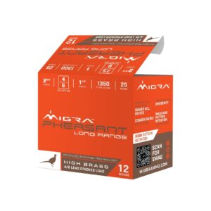 Migra Pheasant Long Range 12 Gauge 2.75-Inch Shotshells, 25-Round Box