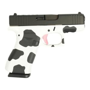 Glock G43X Pistol, 9mm, Cow Hydro Dipped, Pink Trigger, 10-Round