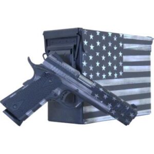 Citadel 1911 A-1 Flag Series Ammo Can Bundle, .45 ACP, Greyscale Flag, 8-Round