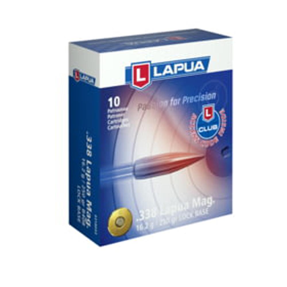 https3A2F2Fmedia.chattanoogashooting.com2Fimages2Fproduct2FLP43180332FLP4318033 Lapua Rifle Ammo 338 Magnum 250gr Lock Base FMJBT bx/10