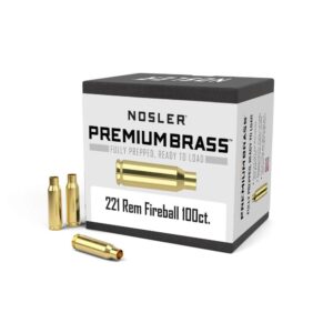 Nosler Unprimed Brass Rifle Cartridge Cases, .221 Fireball (100ct)