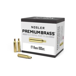 Nosler Unprimed Brass Rifle Cartridge Cases, .17 Remington (100ct)