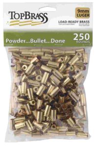 Top Brass Unprimed Remanufactured Handgun Brass 9mm Luger BulkGrade A+ 250/ct