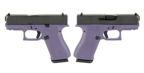 Glock G43X Pistol, 9mm, 3.41-Inch, Purple Orchid, Night Sights, 10-Round