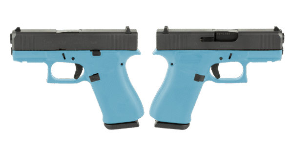 Glock G43X Pistol, 9mm, 3.41-Inch, Tiffany Blue, Night Sights, 10-Round