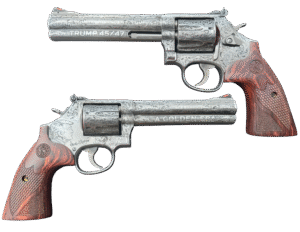 Smith & Wesson 686 Plus Deluxe Revolver, .357 Magnum, 6-Inch Barrel, Golden Era Deep Engraved, 7-Shot