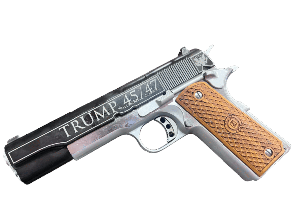 AMERICAN CLASSIC TROPHY 1911 45ACP 5" TRUMP GOLDEN ERA BLACK/SILVER 8RD
