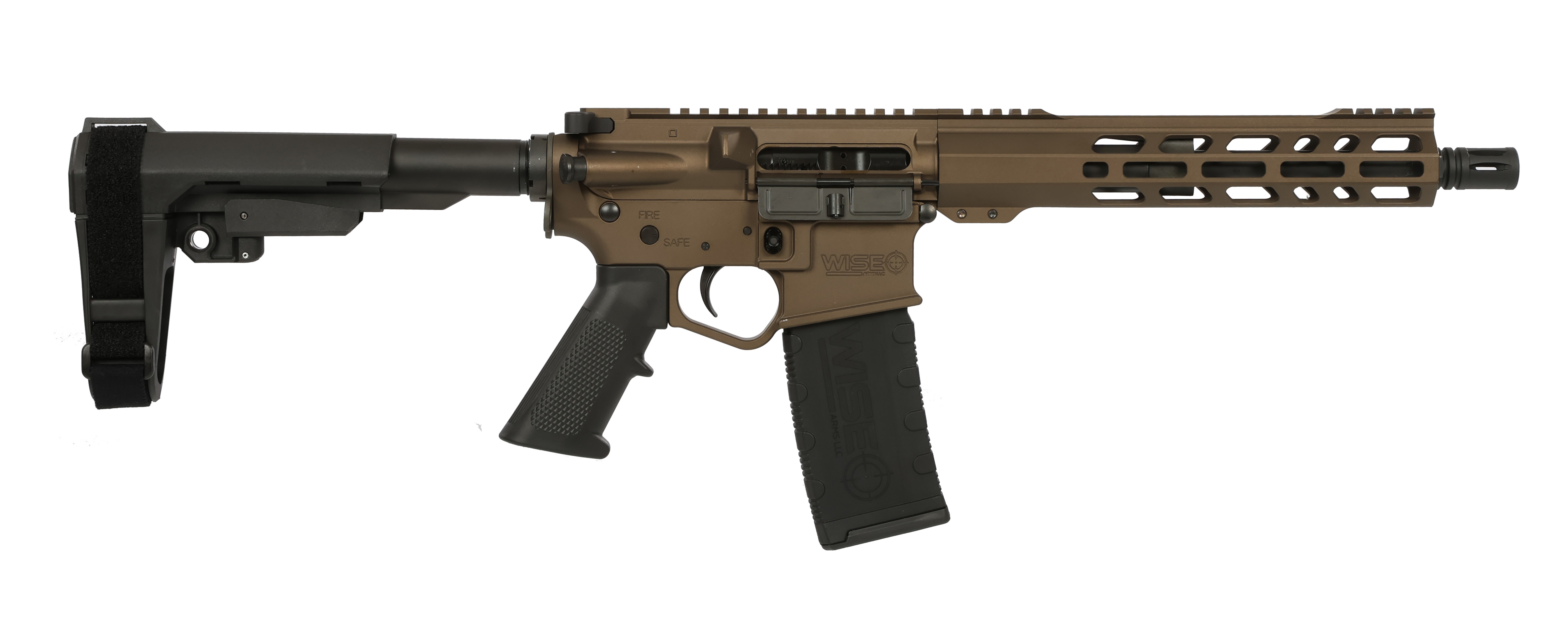 Wise Arms WA-15B AR Pistol, 5.56mm, 10.5-Inch, Bronze