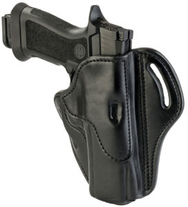 1791 Gunleather BH24SBLR BH2.4 OWB 2.4 Stealth Black Leather Belt Slide Fits Walther PPQ/Sig P320/Springfield XD-M
